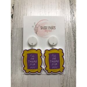 Friends I'll Be There For You Frame Earrings NEW
